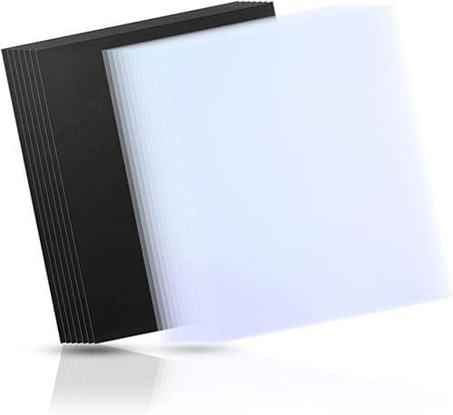 HOUYEE Juego de 100 cubiertas de encuadernación, 8.5 x 11 pulgadas, incluye 50 cubiertas transparentes de 12 mil, 50 cubiertas de plástico arena de