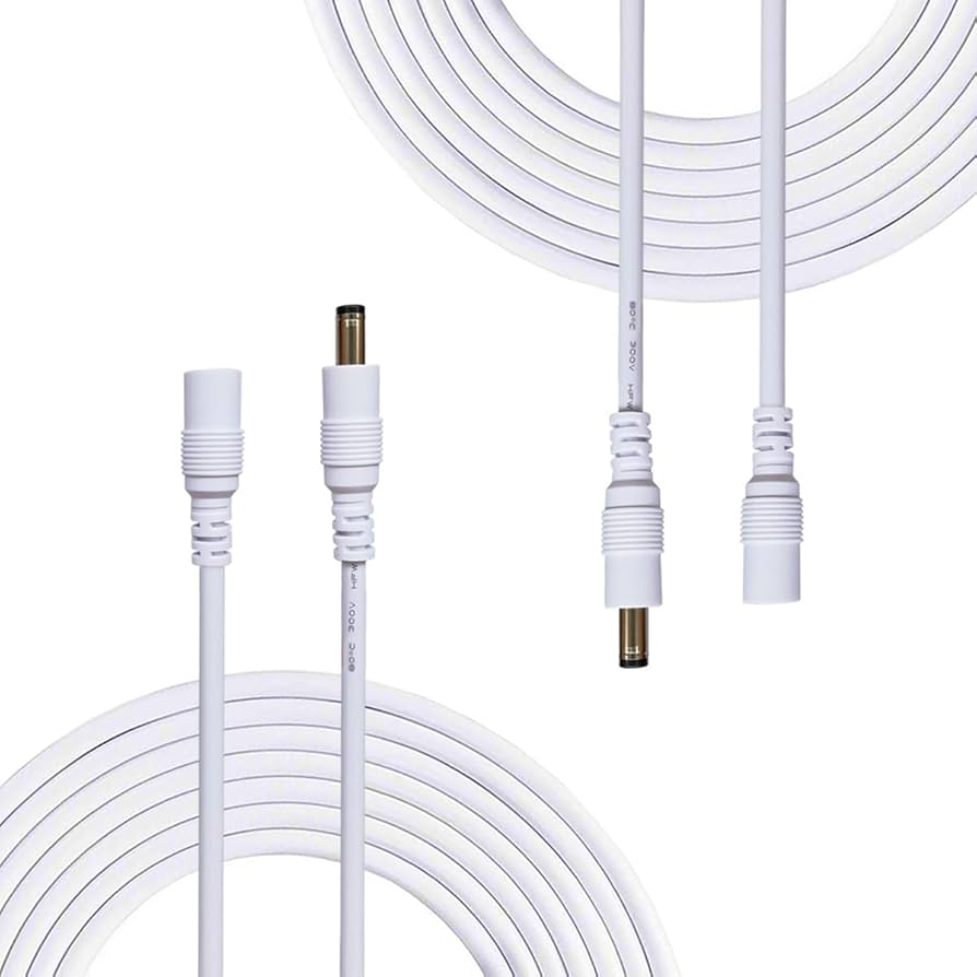 Cavo Prolunga Alimentazione CC DC 2.1mm/5.5mm Jack Maschio-Maschio 1m - Per Telecamere CCTV E LED - Foto 5