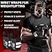 TECEUM Weightlifting Wrist Wraps with Thumb Loop – Black and White – Grizzly – 18 inch – Heavy-Duty Workout Wrist Support & Protection – Ideal for Powerlifting, Strength Training, Bodybuilding