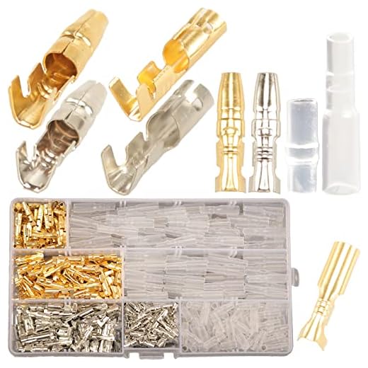Feggizuli 400pcs Rundsteckverbinder Motorrad doppelt, 3.9mm Männlich und Weiblich Bullet Connector mit Isolierhülse, Kfz Rundstecker Motorrad Stecker Motorrad, Rundsteckhülsen Kabel Steckverbinder