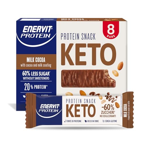 Enervit Protein Snack Milk Choco, Barrita Proteica, 8 x 35 g