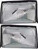Compatible with Ford Mustang Headlights Lamps Set 1987 1988 1989 1990 1991 1992 1993 Halogen Driver and Passenger Side