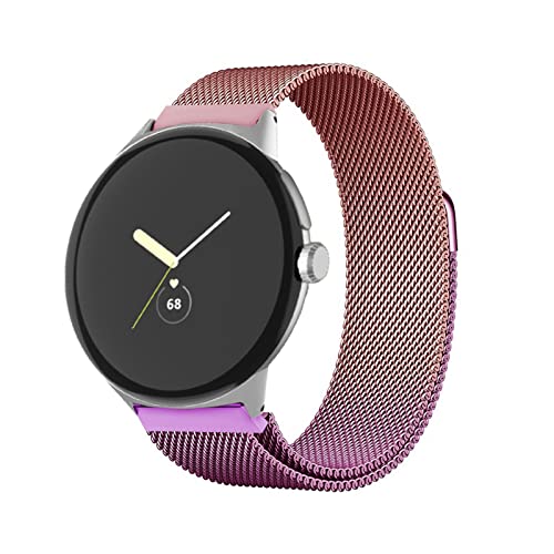 Gradient Metal Strap Compatible with Google Pixel Watch Band Gradient Adjustable Wristband Stainless Steel Multicolour Replacement Band Chain Elegant Bracelet for Google Pixel Watch Band (I)