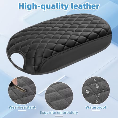 Image of Center Console Armrest Cover for Jeep Grand Cherokee L 2021 2022 2023 2024 2025 2026 Fully Covered Anti-Scratch Protector Interior Accessories