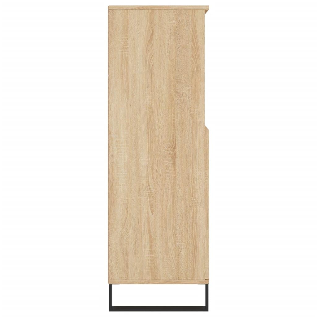 puraday Armario de 60 x 36 x 110 cm, armario lateral buffet, armario auxiliar para libros, armario alto de cocina para dormitorio, salón, cocina, pasillo, comedor, roble sonoma