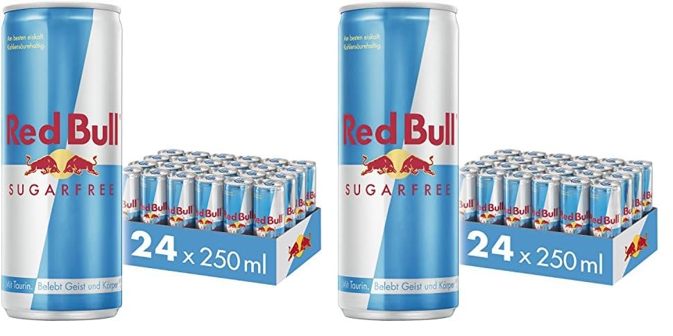 Red Bull Bebida energética sin azúcar, 250 ml, 24 Unidades (Paquete de 2)