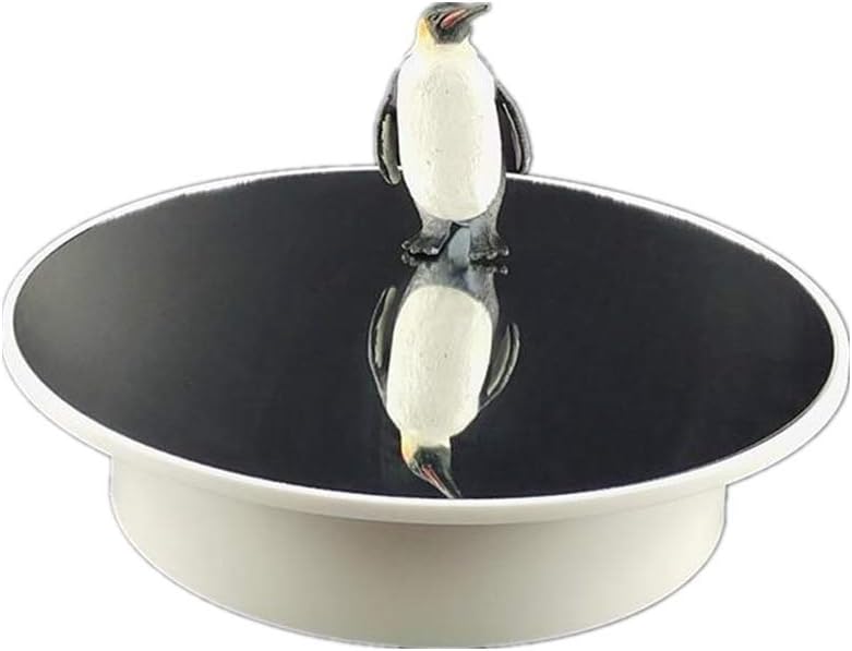 Rotating Display Stand,360 Degree Electric Motorized Rotating Display Turntable Display Stand for Photography Products Jewelry Model Hobby Collectible Product (white mirror surface)