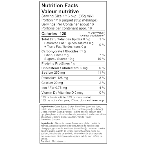XO Baking Co. Gluten Free Chocolate Cake Gourmet Cake Mix; Non-GMO; Kosher; Rice Free; Soy Free; Dairy Free; Peanut Free; No Preservatives; No Artificial Flavors or Colors, 19.5oz