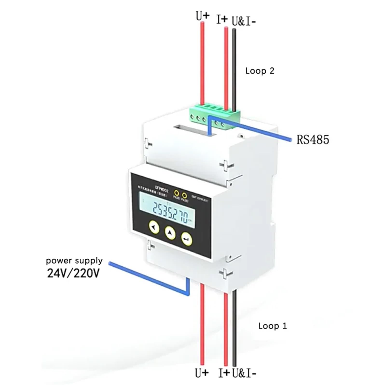 1 szt. Dwukierunkowy pomiar stosu ładowania DC Wielofunkcyjny elektroniczny miernik energii z podwójnym pistoletem(200 A bocznik)