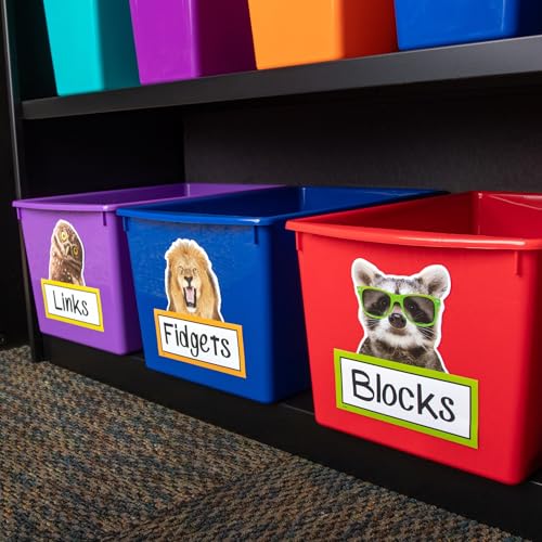 Cubo multiusos de plástico rojo Teacher Created Resources para organizar aulas 2
