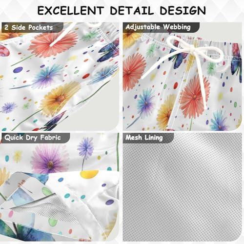 Dandelions Butterfly Boys Swim Trunks Toddler Beach Board Shorts Quick Dry Kids Swimwear Bathing Suits M2