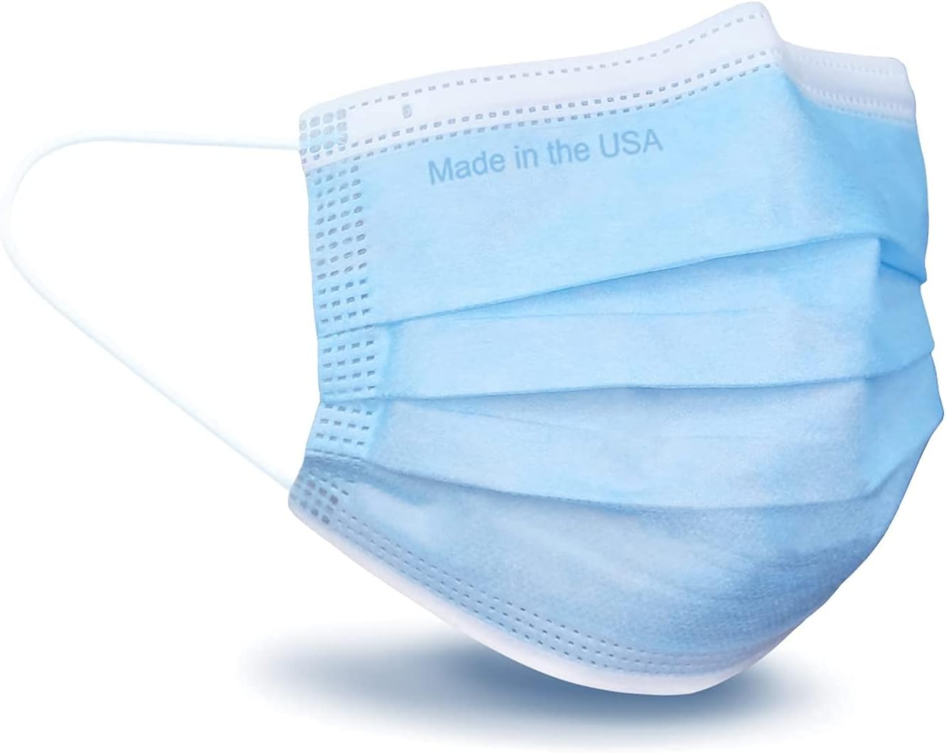 FIXON JSI (MADE IN USA) JSI ASTM Level 3 Disposable Face Mask, Performance Proven in intertek Labs Studies, 3-ply Protection, Blue, Large (Pack of 50)