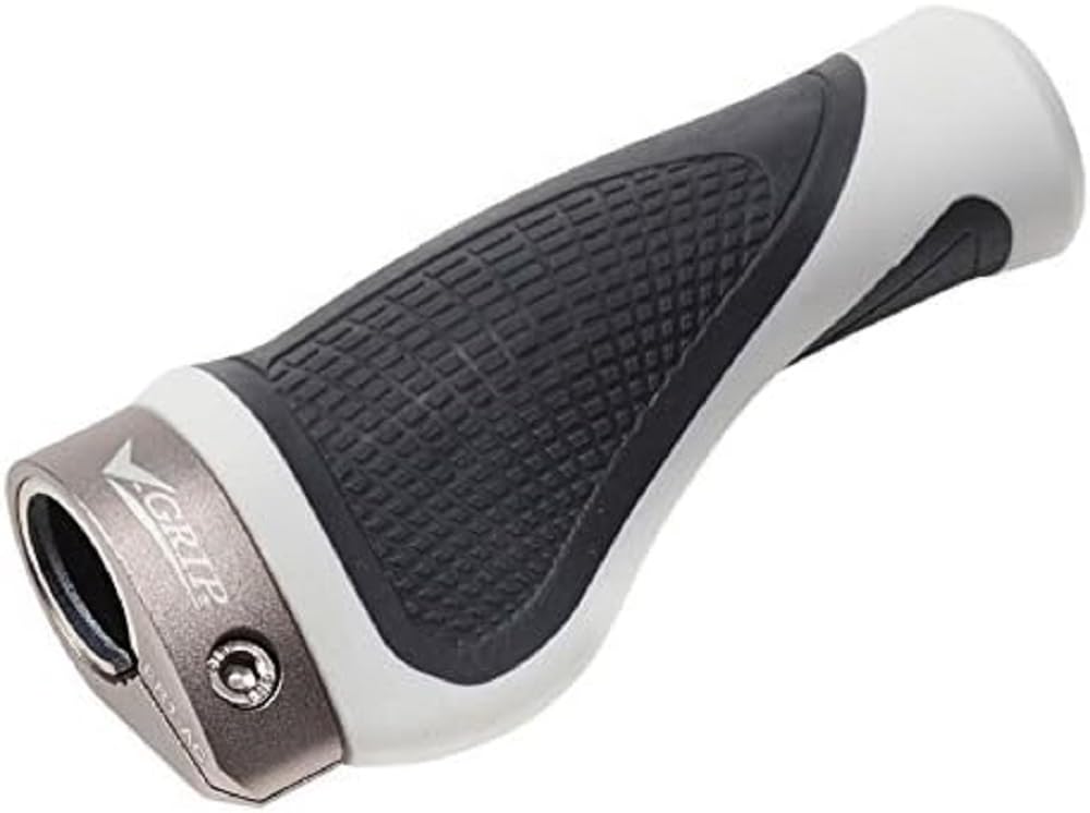 Cicli Bonin Unisex Adult V-Grip Ergo Grip - Grey/White/Silver, One Size