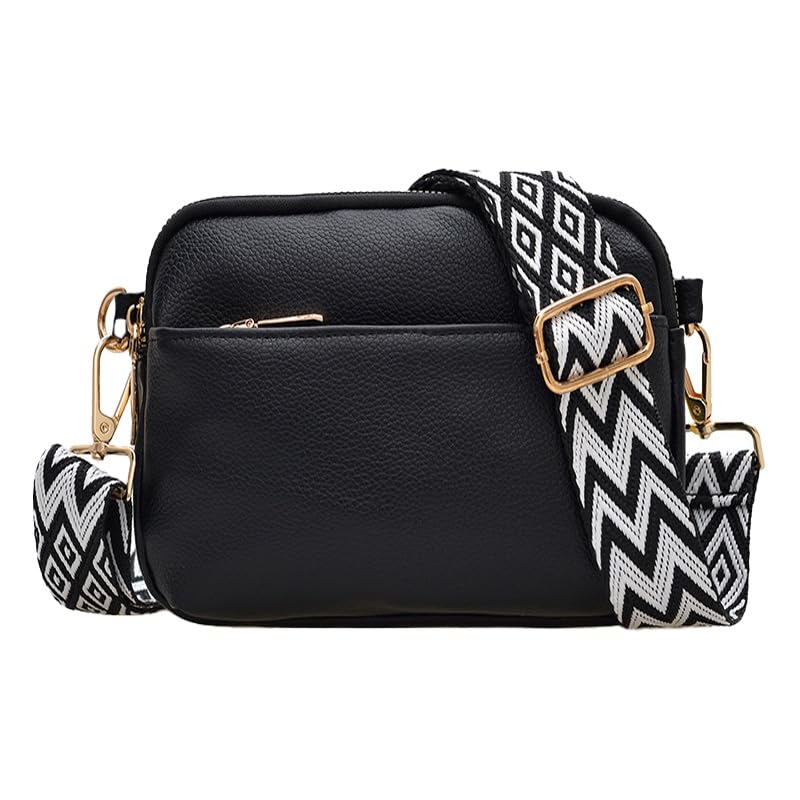 Small Crossbody Bags for Women Vegan Leather Adjustable Strap Shoulder Handbag, Multi-Pocket Small Purse Shoulder Handbag