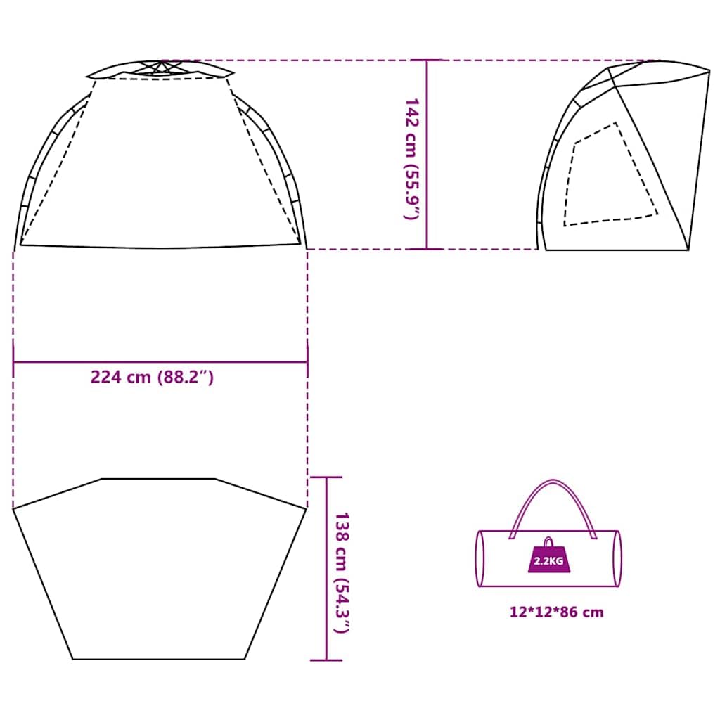 Mangloder Strandzelt Personen Grau wasserdicht mit Quick-Release-System für Camping, Outdoor, Strand und Garten, leicht, kompakt, Winddicht, UV-beständig, ideal für Reisen und Festivals