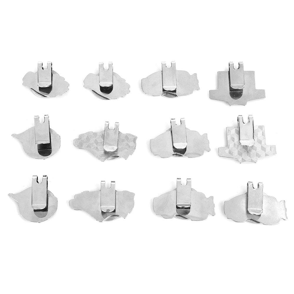 Edelstahl magnetischer Golfball -Marker -Hut -Clip für Golfer 12PCs