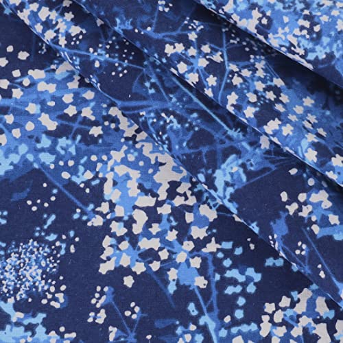 Luxurious Navy Floral Flannel Fabric - 108" Wide 100% Cotton for Quilting, Home Decor & Crafting | Soft, Double-Napped & Cut by the Yard 3 Luxurious Navy Floral Flannel Fabric - 108" Wide 100% Cotton for Quilting, Home Decor & Crafting | Soft, Double-Napped & Cut by the Yard - Image 2