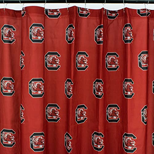 Image of College Covers Everything Comfy South Carolina Gamecocks Bright and Colorful Shower Curtain Cover 70 inch x 72 inch