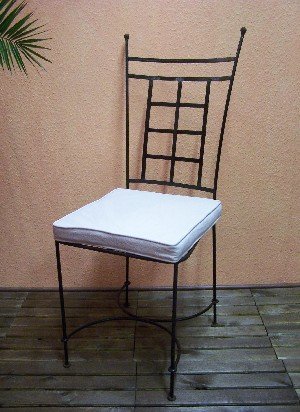 ORIGINAL Orientalischer Stuhl Gartenstuhl aus Metall Schwarz Athen | Marokkanischer Balkonstuhl Inkl. Sitzkissen… – Bild 6