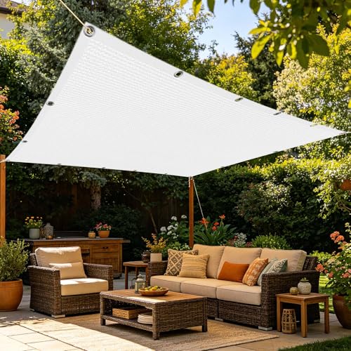 Toile d'ombrage de serres anti UV blanche avec œillets de fixation - 2