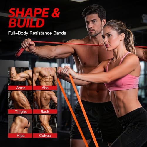 Image of Pull Up Bands, Resistance Bands Set, Exercise Workout Bands for Men & Women, Ideal for Body Stretching, Physical Therapy and Muscle Training
