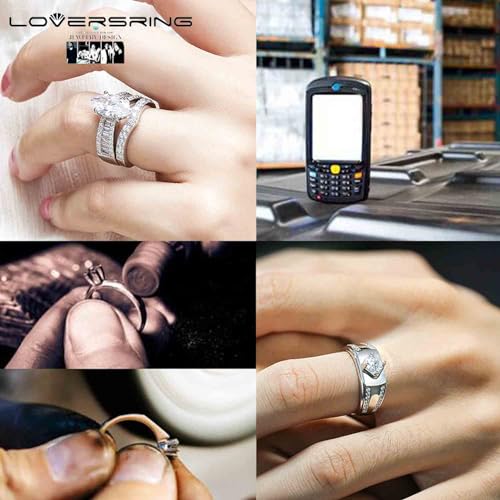 TWO RINGS Wedding Ring Sets His And Hers Promise Ring Couples Bridal Sets Women S925 Sterling Silve Moissanite Man Wedding Bands2