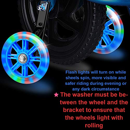 Image of Bike Training Wheels, Pair of Heavy Duty Rear with Stabilizers Mounted Kit for Kids Boy Girls Bikes of Single Speed Bicycle with 12 14 16 18 20 Inch