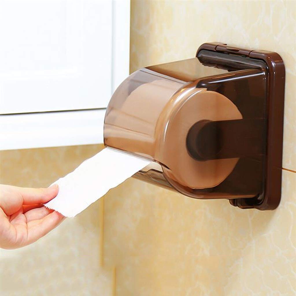 Portarotolo impermeabile da parete Portarotolo carta da bagno per la casa Marrone impermeabile