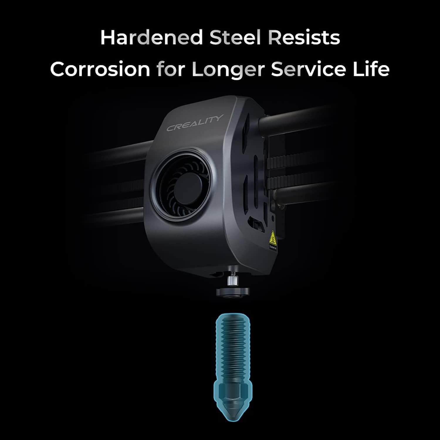 Creality Upgraded K1 Nozzle Kit, Hardened Steel Nozzle & High-end Hardened Copper Alloy, High-Speed & High-Temperature (500℃/450℃) Printing, 3D Printer Accessories for K1&K1 Max(2023)/Ender-3 V3 KE