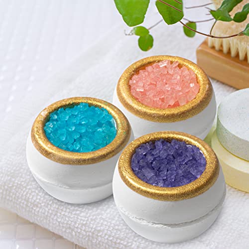 Healing Geode Crystal Bath Bomb Set 6 By Gute Organic Aromatherapy Spa Bombs Bubble Fizzy Bath Rich In Essential Oils Lavender, Rose, Jasmine, Relaxation Beauty Self Care Gifts Her Women Birthday Men #TOP4