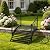 Outvita 3.3FT Black Metal Garden Bridge for Outdoor, Elegant Decorative Bridge with Powder-Coated Finish and Security Guardrail for Patio Pond Backyard Landscaping