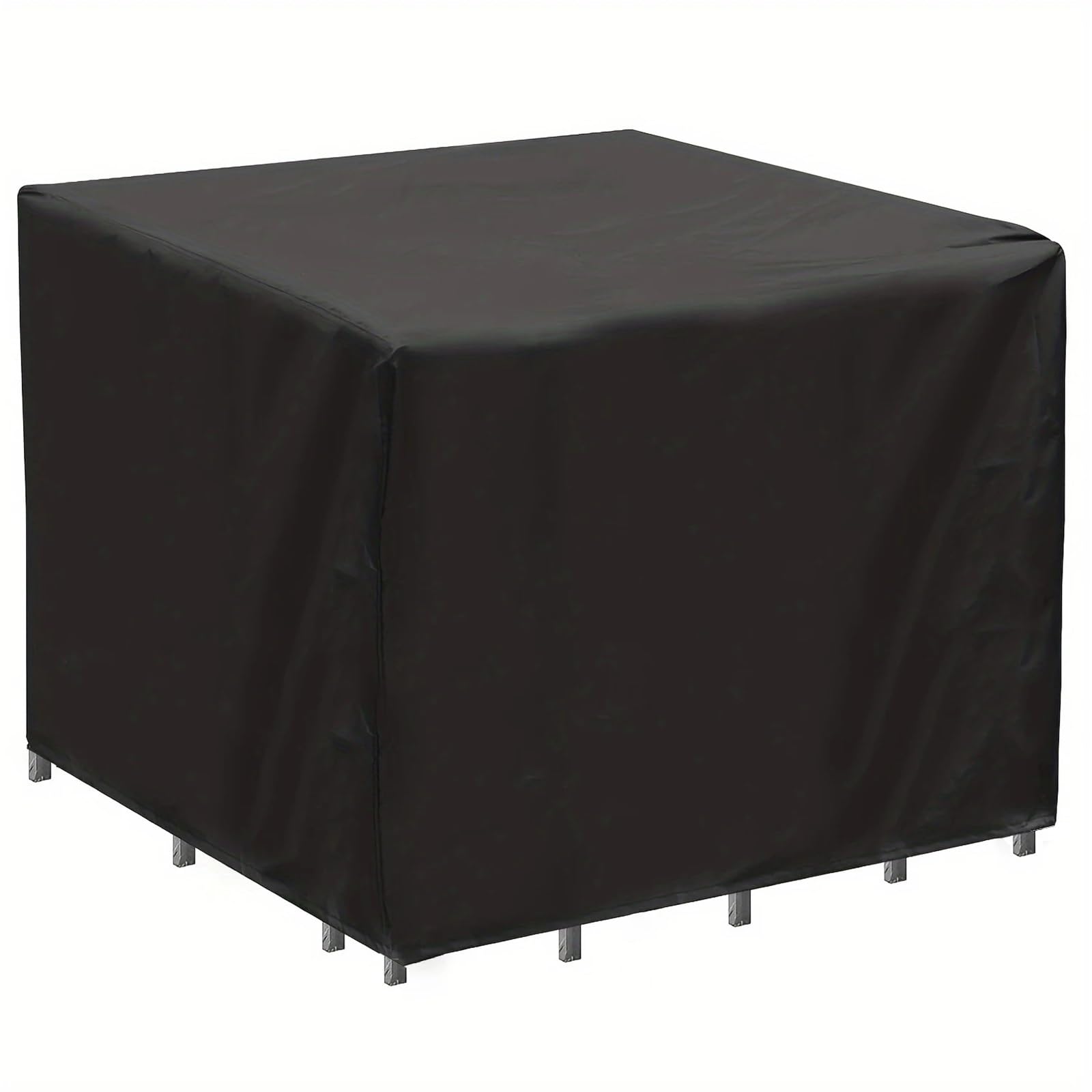 Bâche de protection salon de jardin carrée grande taille et housse table extérieure noire