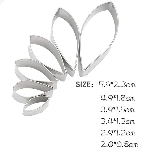 Miniatura 5 de KALAIEN Moldes de vetas de flores de azúcar de dalia para fondant, herramientas de manualidades para pasteles de goma (14 unidades)