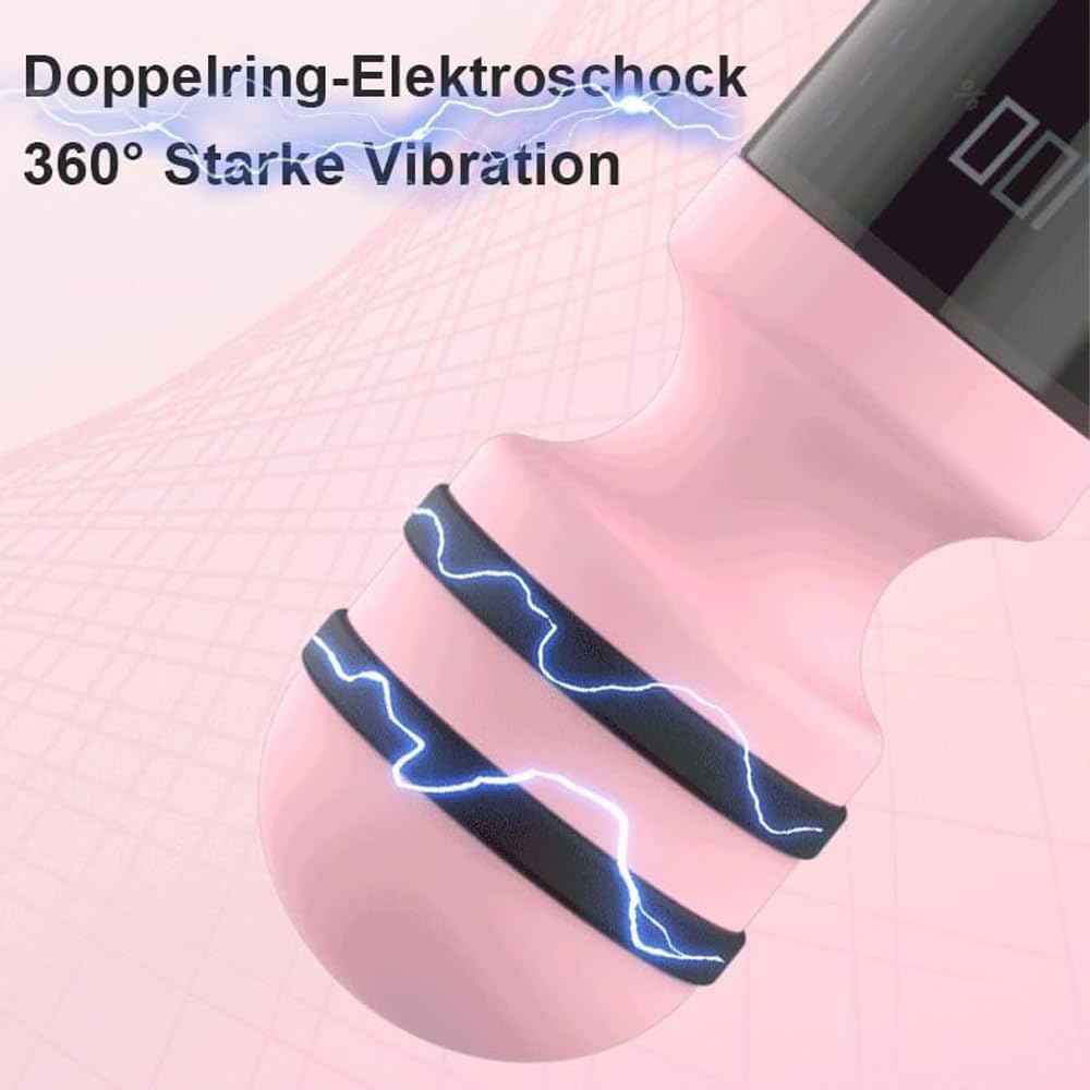 Kuaecr Elektro Shock Massagestab Handvibrator Realistischer G-Punkt Massage Vibratoren mit 10 Vibration & 5 Elektroschocker-Modi E-stim Klitoris Stimulator Wasserdicht Sexspielzeug für Frau Paare