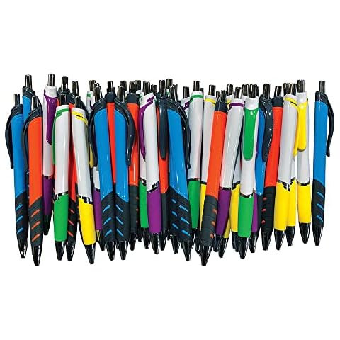 Wholesale Pens - Assorted styles of click pens -Box of 100 - colors and styles will vary Cover