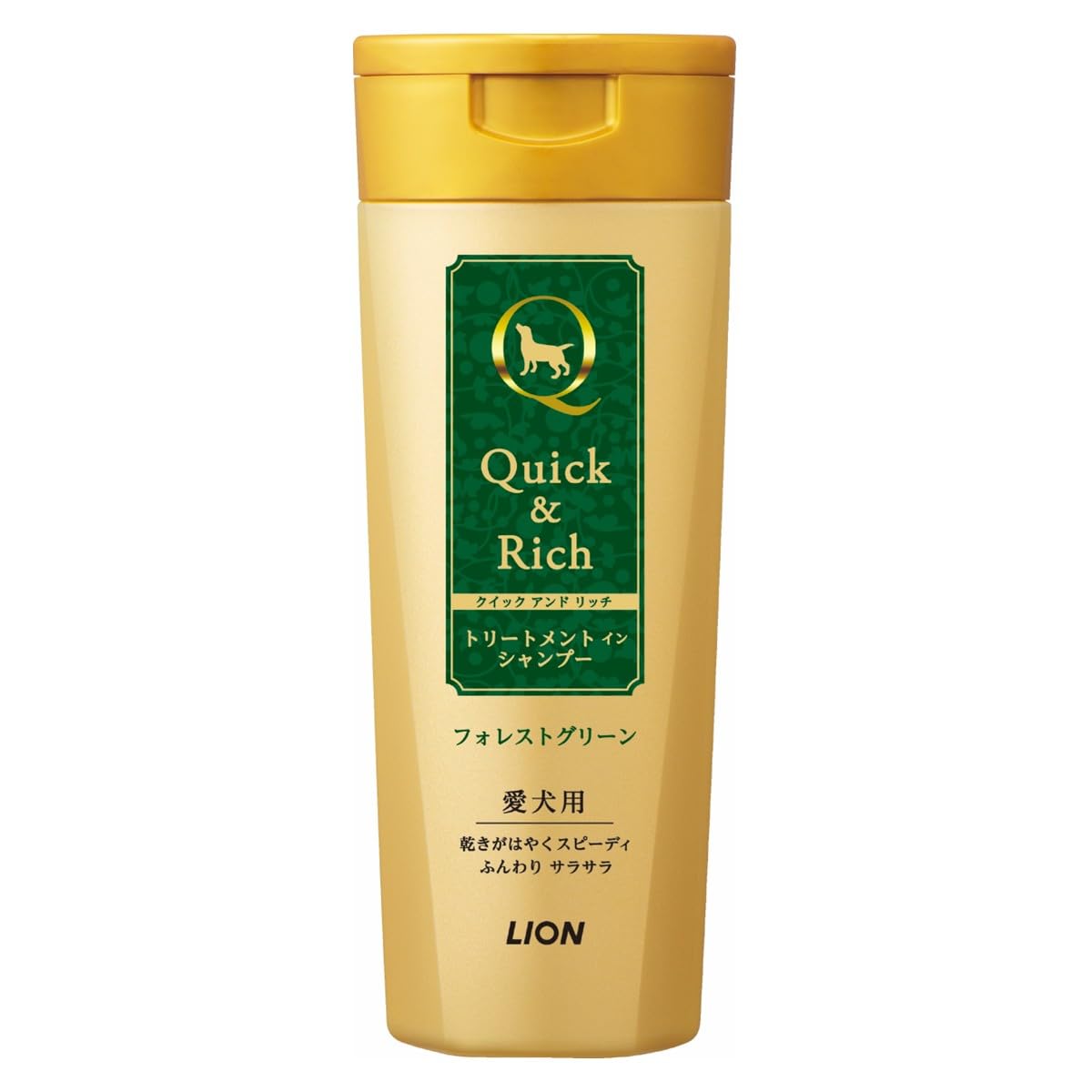 ライオン (LION) クイック&リッチ トリートメントインシャンプー 全犬種用 フォレストグリーン 200ml