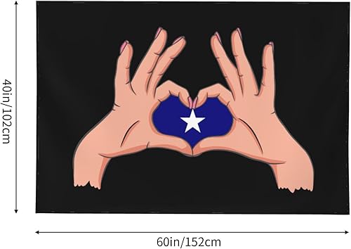 Miniatura 7 de IMEEGIEN Holding A Heart Bonnie Blue Flag Tapestry Wall Hanging 60x40 Inches Home Decoration For Bedroom Living Room Dorm Decor Wall Art