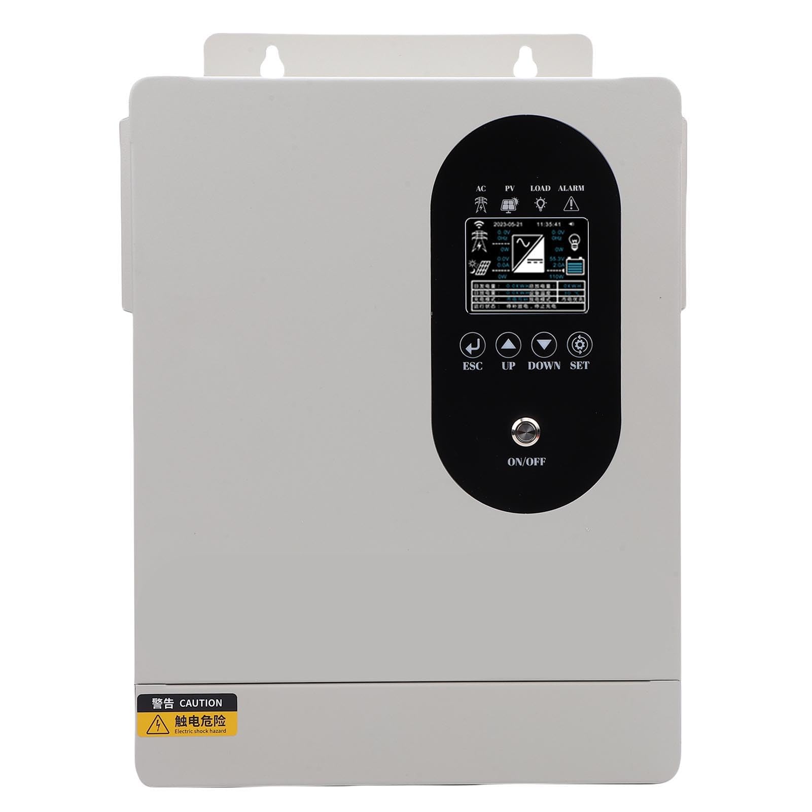 Garosa Caricatore Inverter Solare A Onda Sinusoidale Pura da 1600 W in Metallo con Controller MPPT da 60 A, Perfetto per il di Energia Solare Domestico (24 V CC（SP2416）)