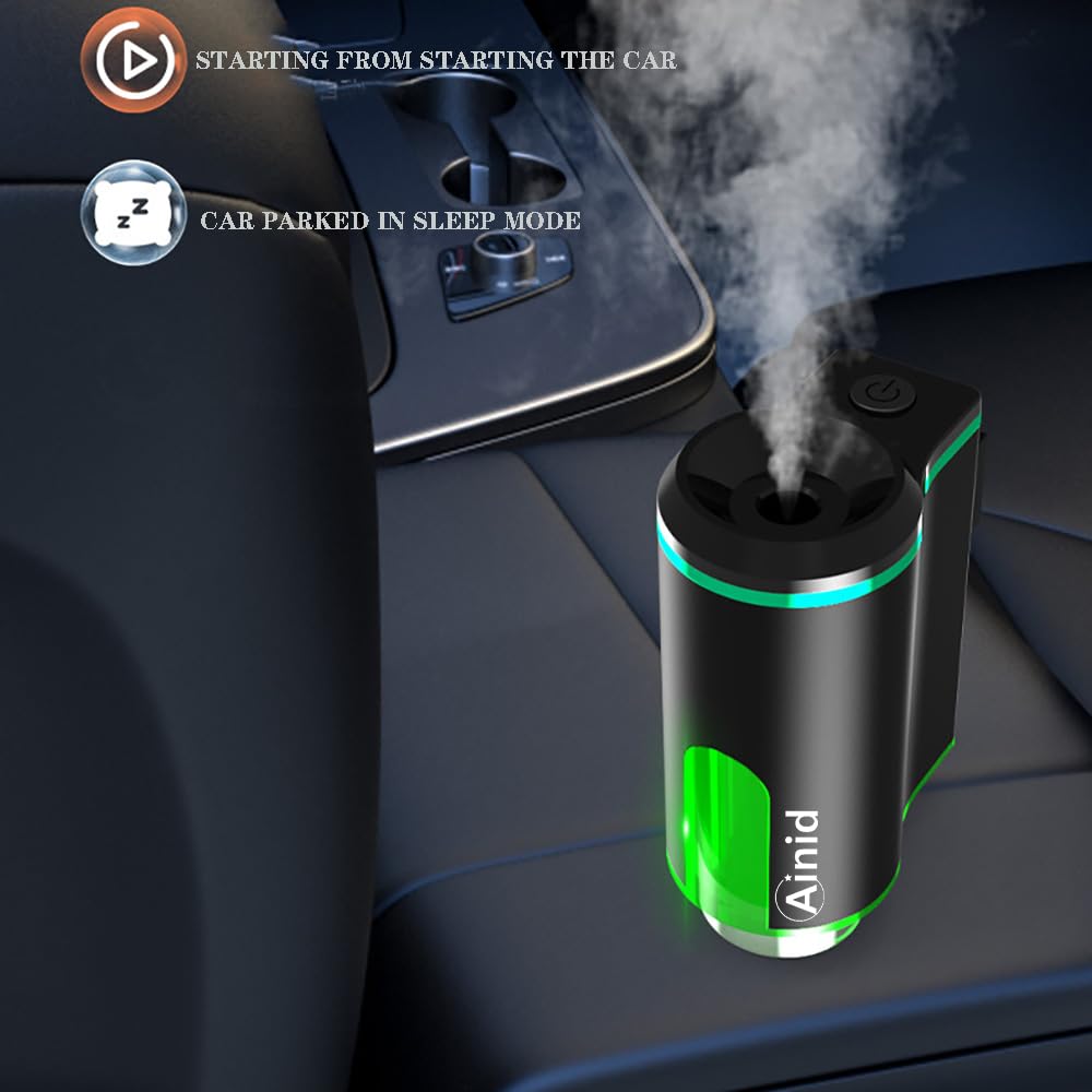 Diffusore Aroma Auto A Ultrasuoni Ainid - 3 Intensità, Ricaricabile USB-C, Con Sensore Automatico - Foto 3