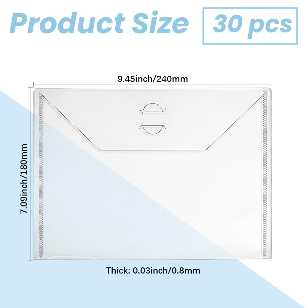 GORGECRAFT 30pz 24 x 18cm Sacchetti Riporre Timbri Fustelle in Plastica Trasparente Richiudibile Album Timbri Custodia Sigilli Timbri Buste Tasche Fustelle Stencil Carta Biglietti Scrapbooking