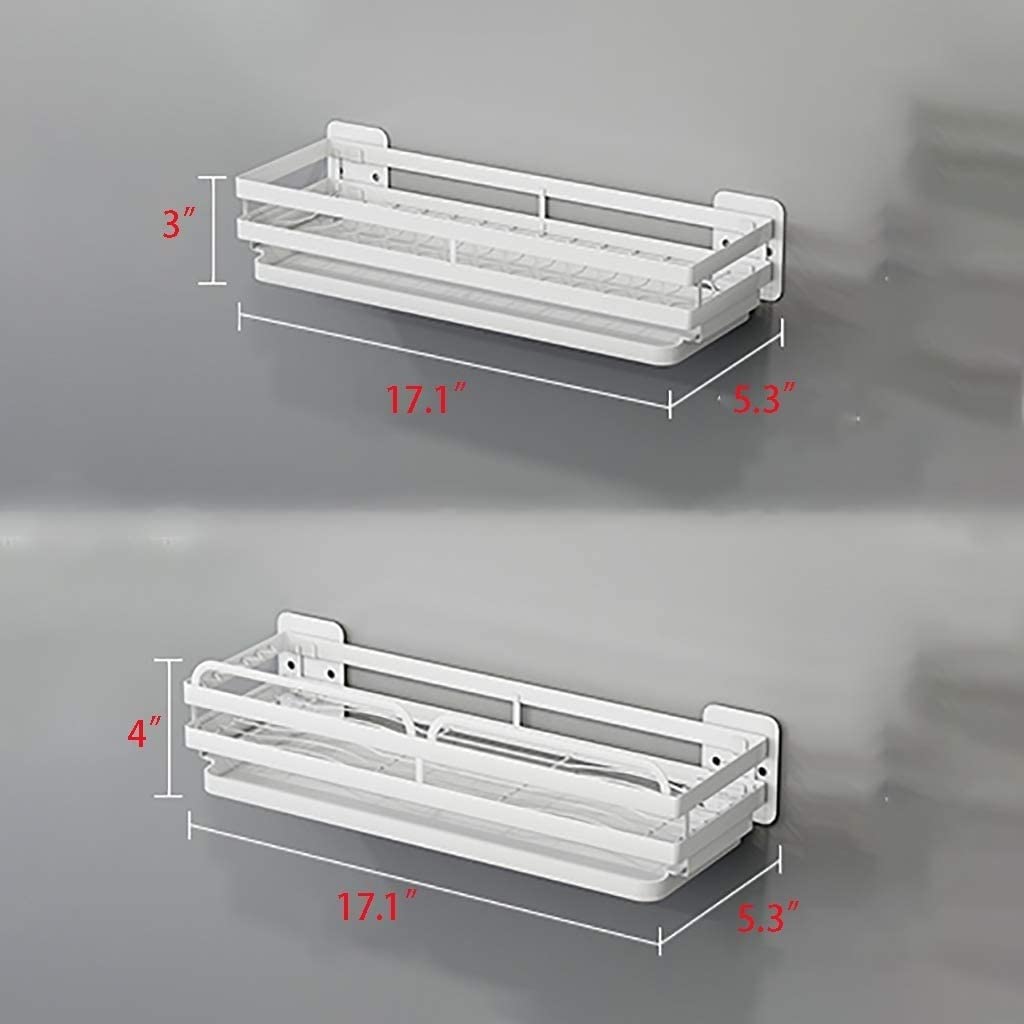 Escurreplatos de pared con bandeja extraíble, estante de secado de cocina de acero inoxidable, incluye soporte para tabla de cortar, organizador que ahorra espacio para platos y sils.