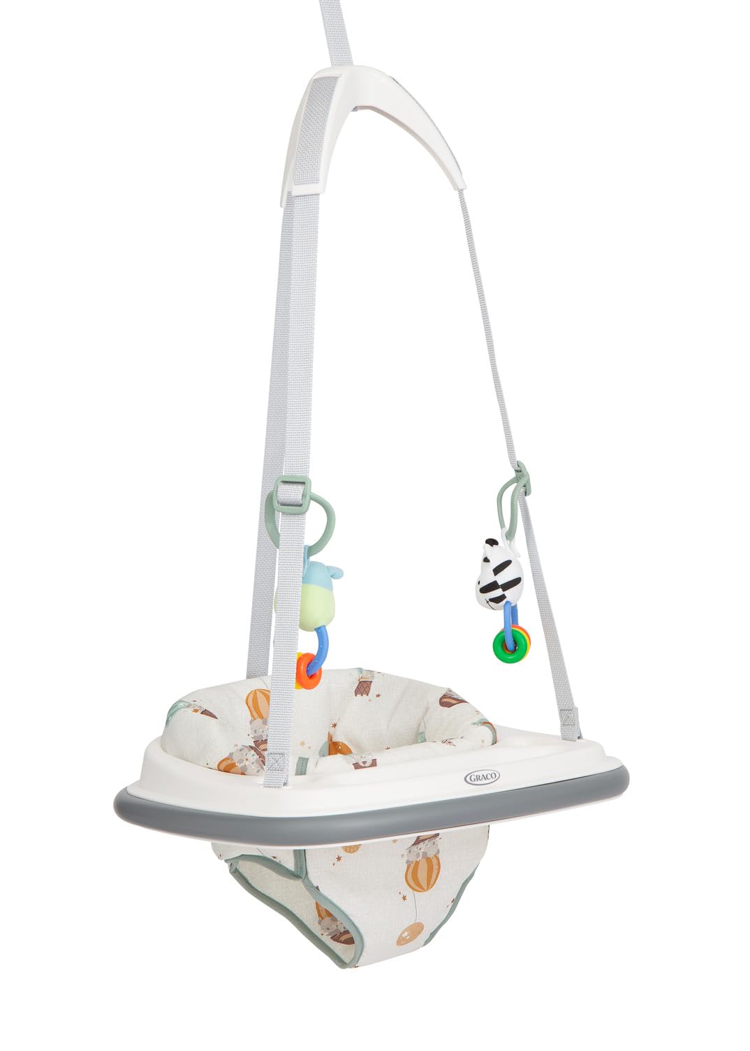Graco Bumper Jumper Doorway Jumper. Bounce, Play and Entertain Your Baby. Suitable from 6 Months to 12 Months (max. 12kg), Up & Away Fashion