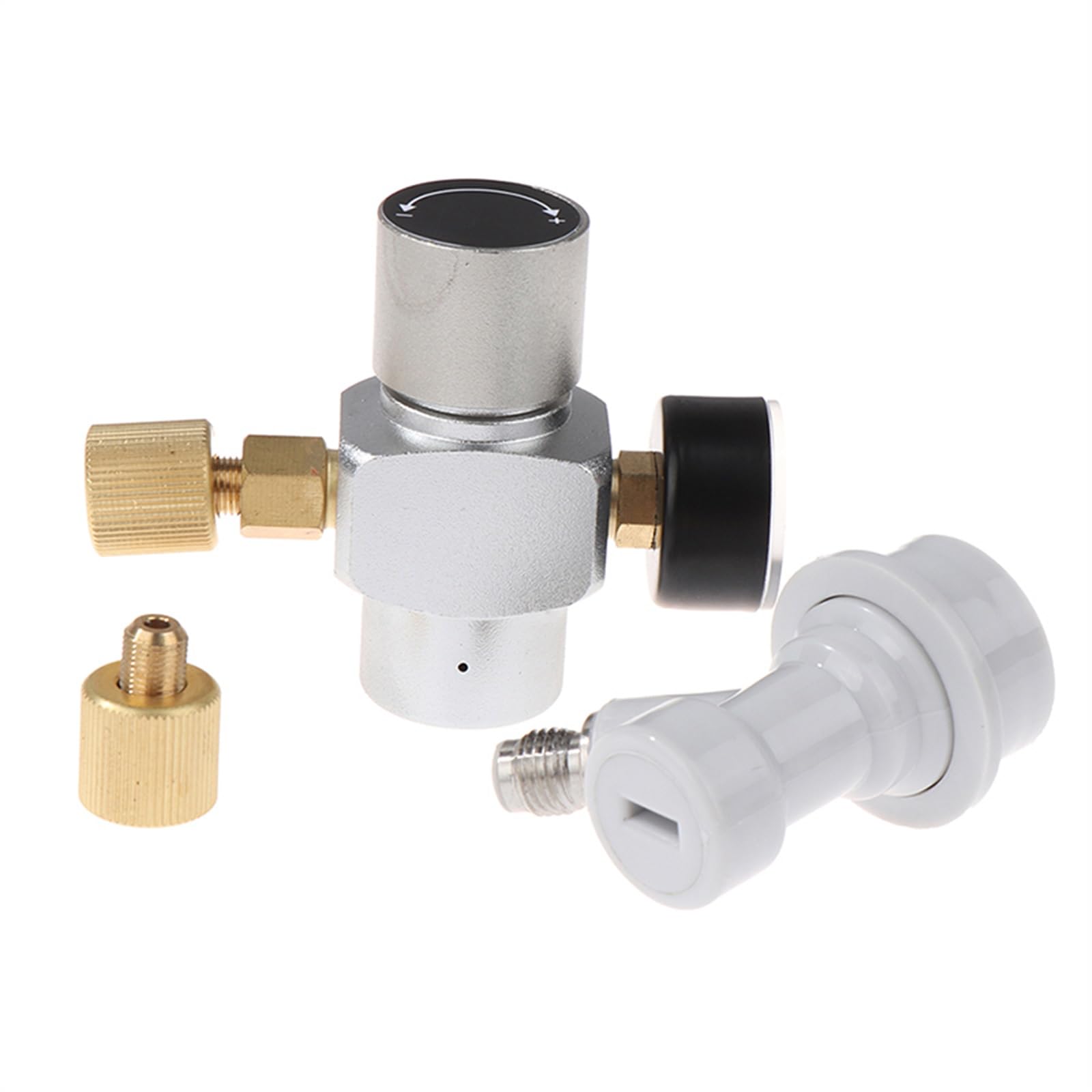 Kit Cerveza Cargador de Co2 de Barril de Cerveza, Mini dispensador portátil de Co2 con desconexión rápida de Bloqueo de Bola Grifos de Barril de Cerveza(B)