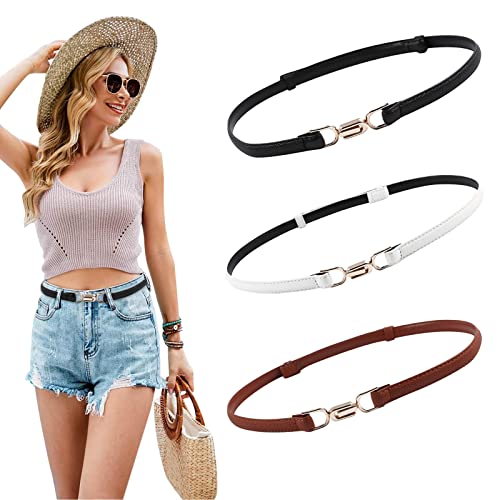 Taillengürtel Damen Gürtel, 3 Stück Gürtel Für Kleid, Einstellbar Gürtel Damen Schmal Mit Ineinandergreifender, Stilvoll Gürtel Für Kurzer & Langer Rock Kleid Cover