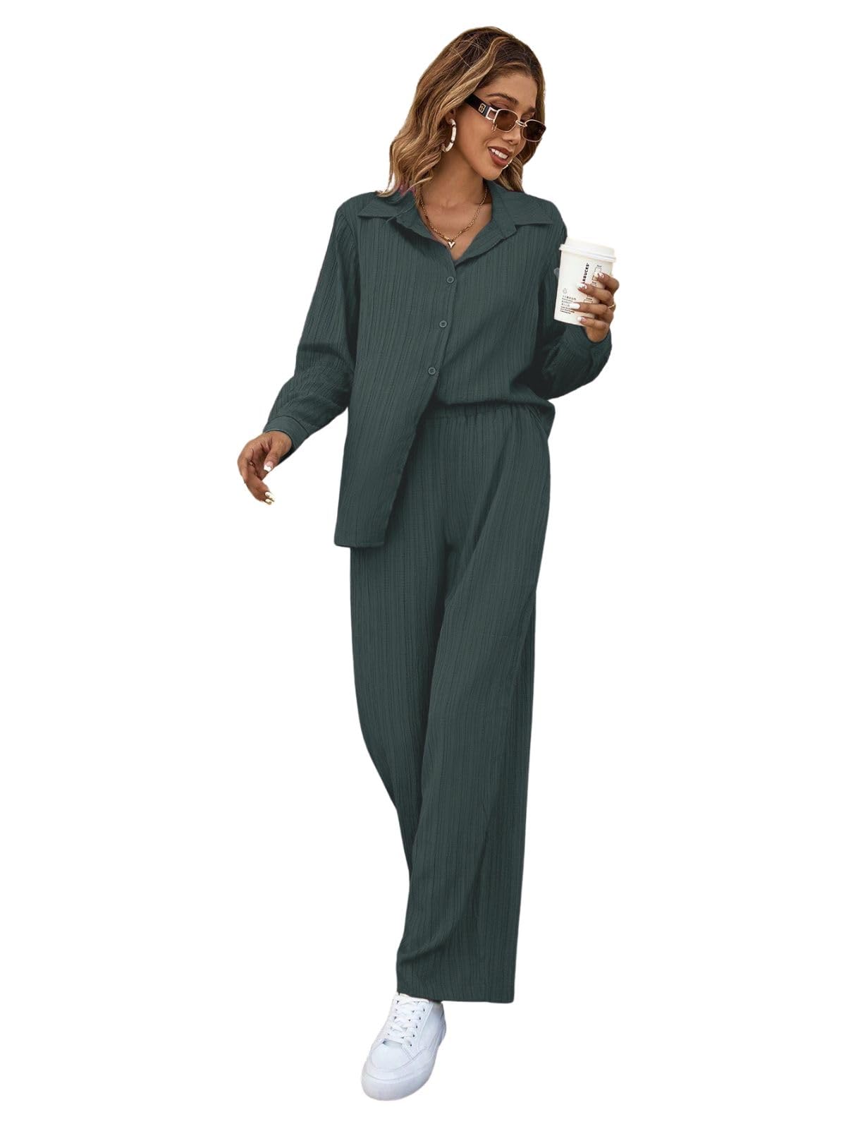 Leriya FashionWomen Co Ord Set for Women | Co Ord Set for Women Stylish | Textured Co Ord Set for Women | Travel Co Ord Set for Women | Full Sleeve Women Co-ord set