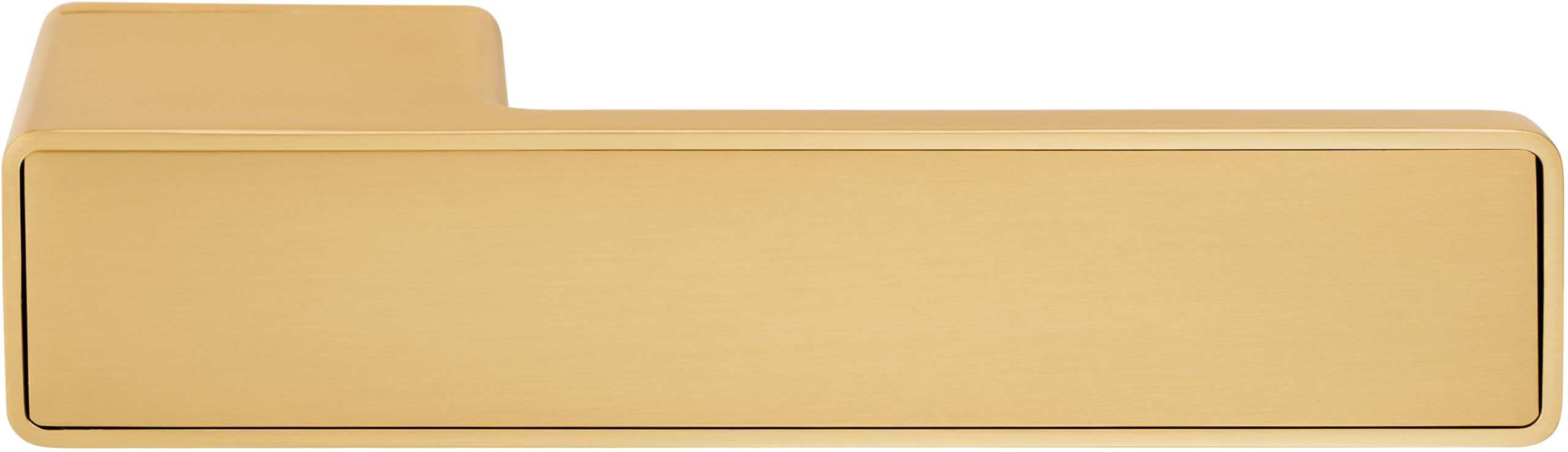 Griffwelt Minimo Q Türgriff | Gold Matt | Unsichtbare Schließmechanik | un-/innen-/außen verschließbar | Moderner Türdrücker aus Österreich (Unverschließbar)