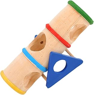 minkissy Brinquedo De Túnel De Gangorra De Madeira Para Hamster Suprimentos Para Animais De Estimação Brinquedos De Tubo De Hamster Túnel De Hamster Juguetes Tubo Gangorra Hamster