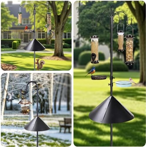 19In Squirrel Baffle Bird Feeder Pole Proof Bafflewide Guard Stopper for Outdoor Poles or Outside Shepherd Hooks Save Houses from Squirrels Raccoons and Rodents - 4