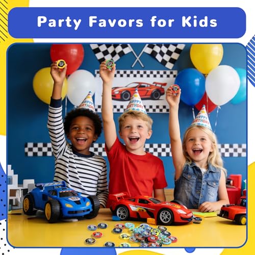 Sauyoza 52 Pcs Monster Truck Party Favors for Kids, Racing Fidget Spinners Toys, Race Car Birthday Party Supplies, Racecar Goodie Bag Fillers, Classroom Prizes Treasure Box Toys, Carnival Giveaways by Sauyoza - Used condition - Image 5