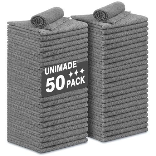 UNIMADE Microfiber Cleaning Cloth, 50 Pack Microfiber Towels